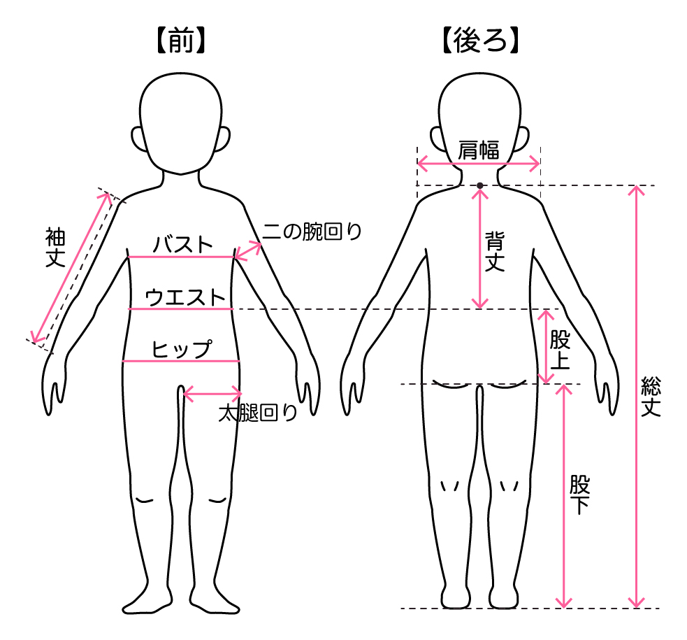 ハンドメイド 子供服 パターン 早見表 サイズ別