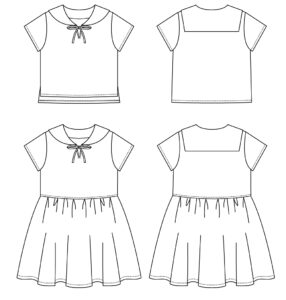 リゾートセーラーの作り方 仕様書 レシピ 子供服の型紙 パターンならソーイングママ