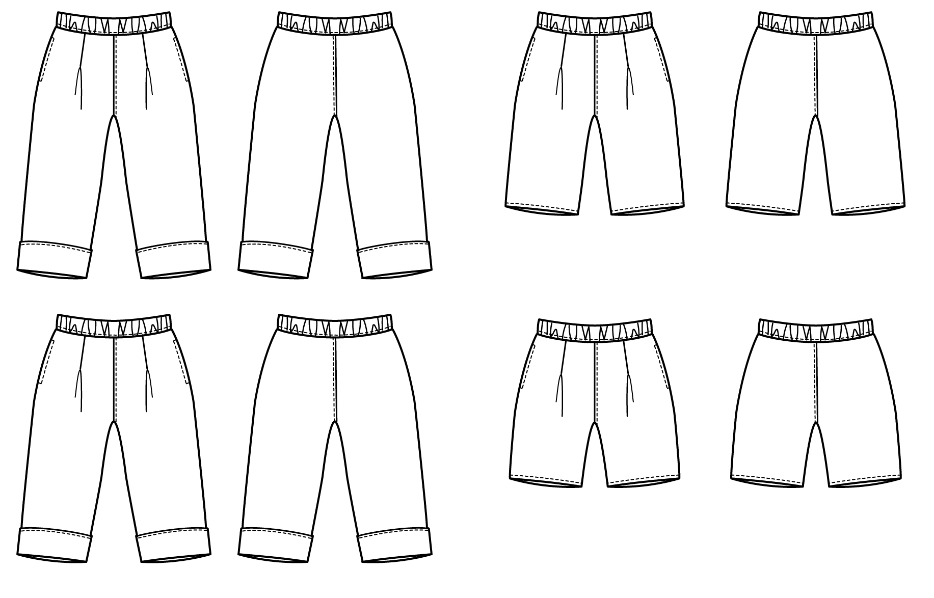 えくぼタックパンツの作り方 仕様書 レシピ 子供服の型紙 パターンならソーイングママ