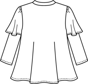 フリルTシャツの作り方（仕様書・レシピ） - 子供服の型紙・パターン 